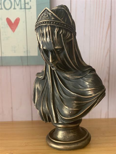 Mother Mary Sculpture Veiled Mary Statue 13 Virgin Lady - Etsy