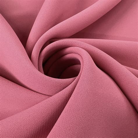 polyester crepe pink fine woven dressmaking fabric hot