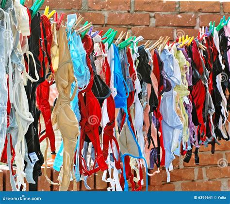 Bra on line stock image. Image of ribbon, drying, sensual - 6399641