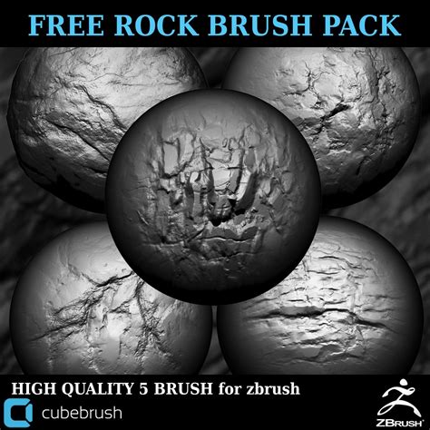 ArtStation - Free Rock Brush Pack for Zbrush, Yunus Kılıç | Zbrush