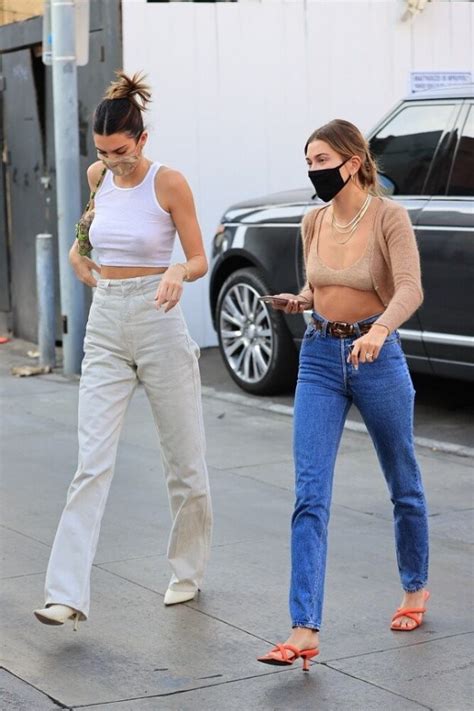 Kendall Jenner And Hailey Baldwin In See Through Tops (21 Photos) | #