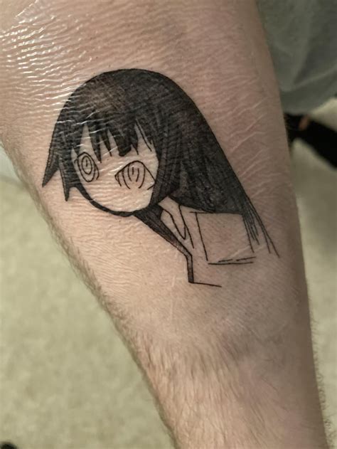 Senjougahara tattoo I got recently! A reference to Bakemonogatari ED 1 ...