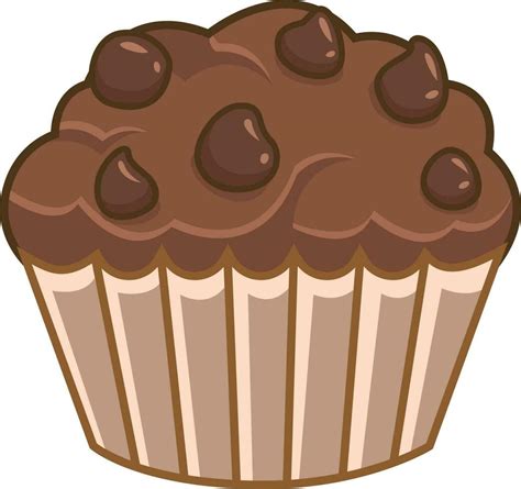 chocolate chips muffin 23263485 Vector Art at Vecteezy