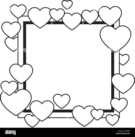 Love Frame Border Black and White Stock Photos & Images - Alamy