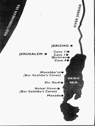 Map Depicting the Caves of Qumran