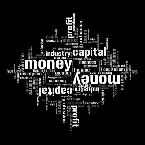 Illustration with Economic Terms Stock Illustration - Illustration of ...