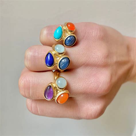 Bague Maya Lapis Lazuli - Pierre Semi Précieuse - Hélène Prime en 2024