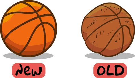 Opposite words for new and old cartoon vector 24644127 Vector Art at ...