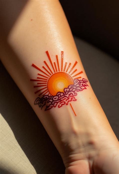 Rising Sun Tattoo Design Ideas