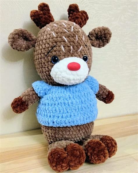 Плюшевые игрушки, вязаные игрушки, плюшевый олень, идея подарка ...