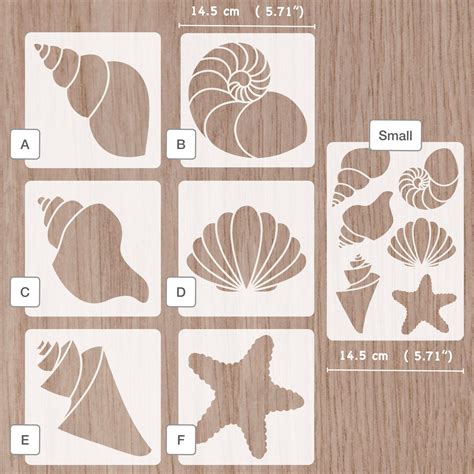 Shell, Stencil, Marine Decor, Craft Stencil, Sea Life, - Etsy