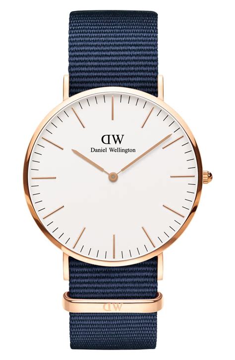 Daniel Wellington Classic NATO Strap Watch, 40mm | Nordstrom