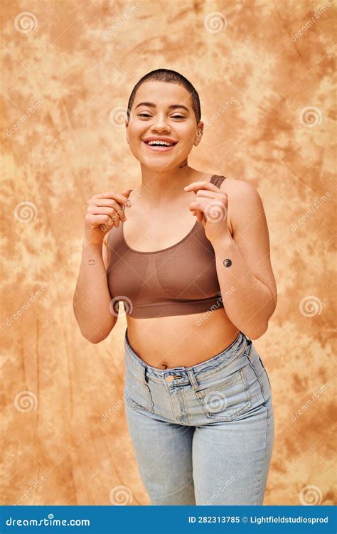 Body Positivity, Happy and Tattooed Woman Stock Image - Image of ...