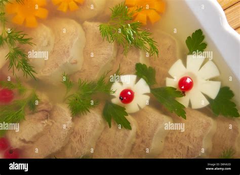 Aspic from meat Stock Photo - Alamy
