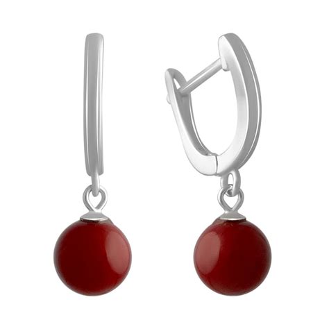 Серебряные серьги с кораллом (2136125) от продавца: SilverLine – в ...