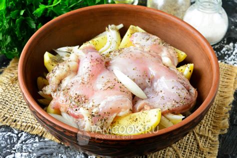 Куриное филе бедра с картошкой в духовке — рецепт с фото пошагово