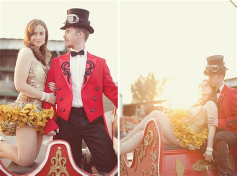 Vintage Circus Engagement Photos | Green Wedding Shoes | Weddings ...