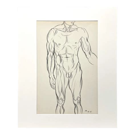 Vintage Male Erotica, Figure Study by Artist Harold Haydon | Chairish