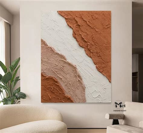 Terracotta Textured Wall Art Terracotta Abstract Art 3D Texture Art ...