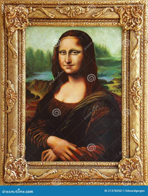 Monalisa with frame editorial image. Image of illustrated - 21378350