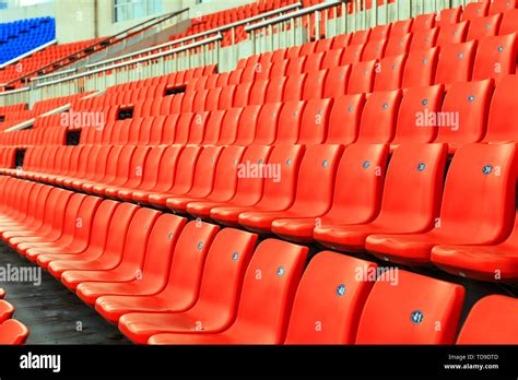 empty bleachers   stadium stock photo alamy