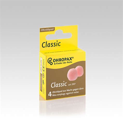Ohropax Classic 4 db (2 pár) | Ohropax – hatékony, kényelmes zajvédelem