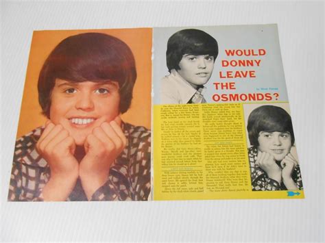 Old Donny Osmond Pinup clipping