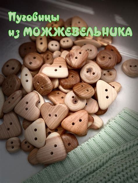 Пуговицы деревянные из можжевельника для творчества и рукоделия ...