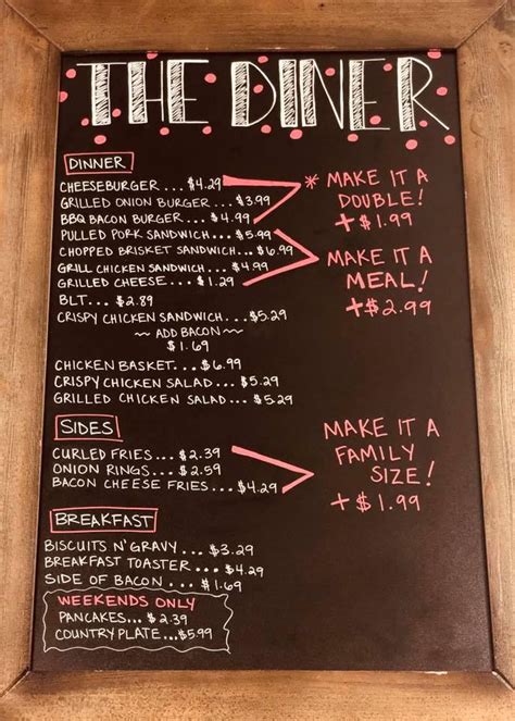 menu   diner fort supply