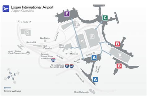 Logan airport terminal b map - Map of Logan airport terminal b (United ...