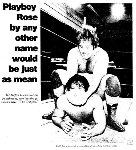 Pacific Northwest Pro Wrestling News & Info: Buddy Rose article - 1980