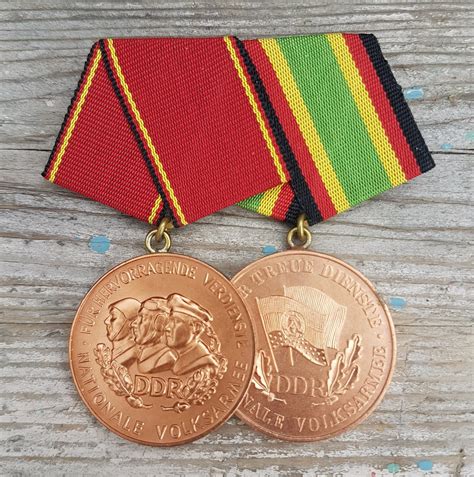 DDR, NVA/MfS 2-place Medal bar - DDR Awards & Badges - GreatMilitaria.com