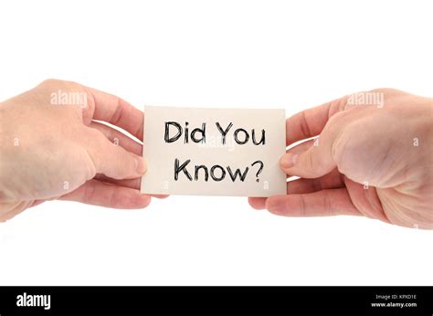 Did you know text concept Stock Photo - Alamy