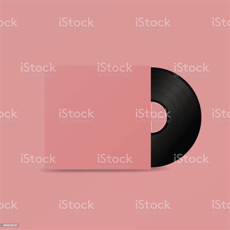 piring musik vinil terisolasi ilustrasi stok  gambar