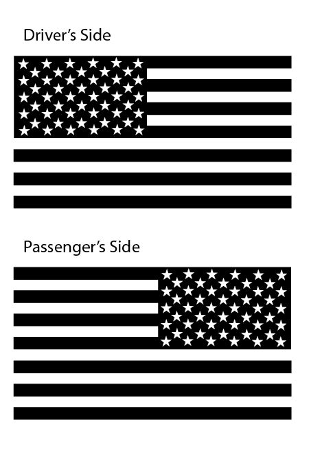 US Flag Decal Set | San Diego Sticker