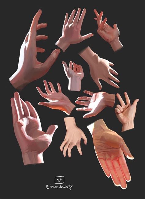 hand reference sketches | 손 그리는 법, 손 참조, 그리기 튜토리얼