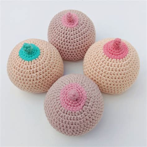 Crochet Boob. Custom Colour Sizes. Breastfeeding Milestone. - Etsy.de