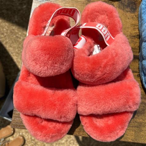 Pink UGG slippers #UGG #Slippers | Depop