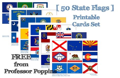 Miss Poppins: 50 State Flags Free Printable