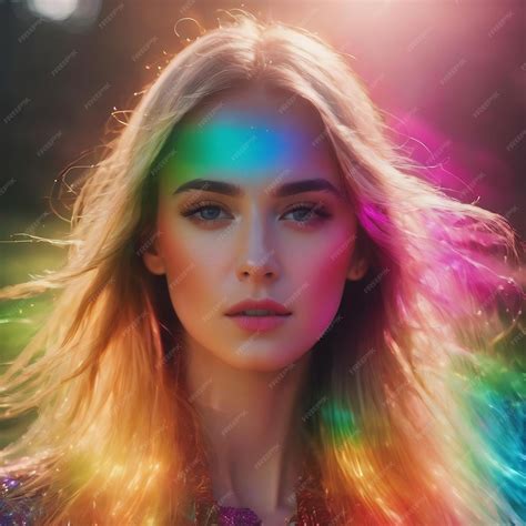 Premium Photo | Rainbow light leaks effect overlays bright color