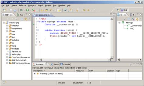 eclipse php website php framework php