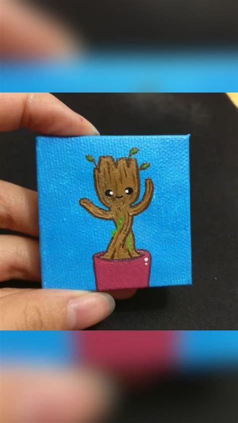 mini canvas painting ideas pt.2 | Gulliga ritningar, Saker att rita ...