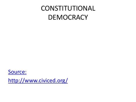 CONSTITUTIONAL DEMOCRACY