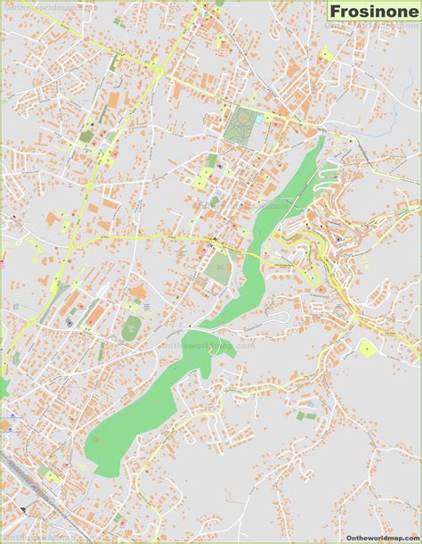 Detailed Map of Frosinone - Ontheworldmap.com