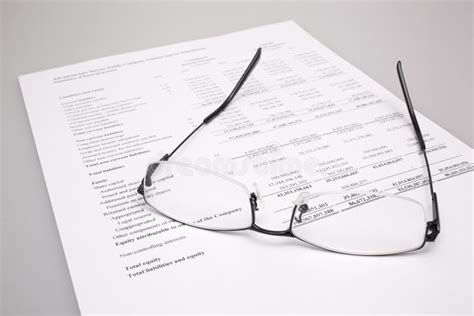 finance report stock photo image  bifocals finance