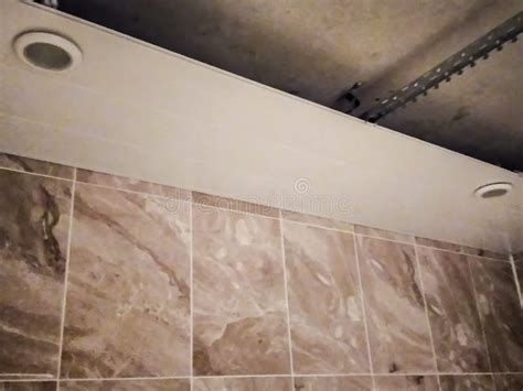 Spotlights Installed in the Ceiling. Stock Image - Image of build ...