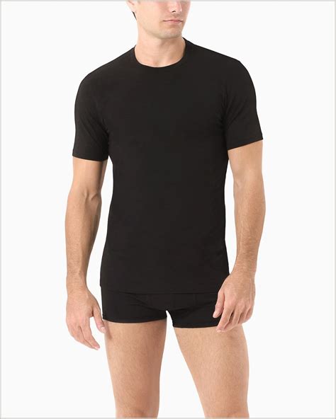 Buy Naked Men's Signature Crew Neck Undershirt, Black, Large at Amazon.in