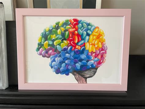 Jelly Bean Brain | Print Brain Anatomy, Psychology, Therapy Office