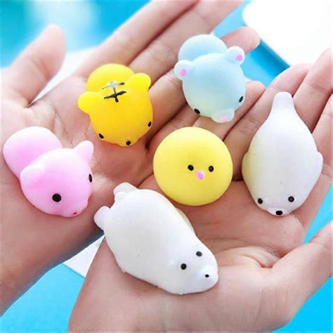 kawaii mochi squishy pack mini animal antistress ball squeeze toys