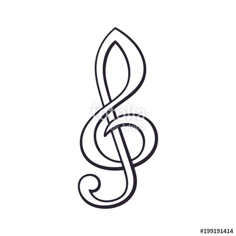 Treble Clef Drawing | Free download on ClipArtMag